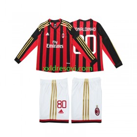 AC Milan RONALDINHO 80 2013 2014 Retro Domaći Dječji Nogometni Dres Dugim Rukavima
